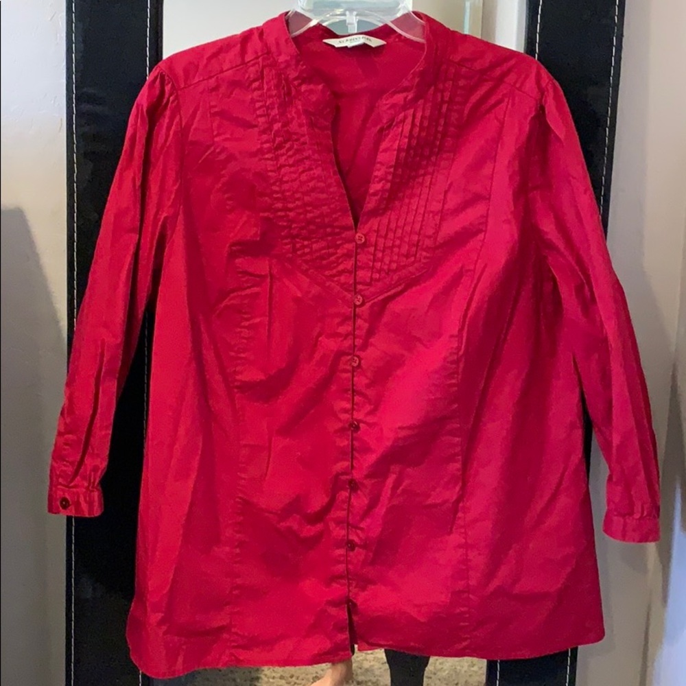 Red Button Down Shirt